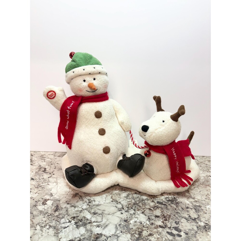 Vintage Hallmark Jingle Pals ‘Snow What Fun’ Snowman And Dog Singing Animated C
